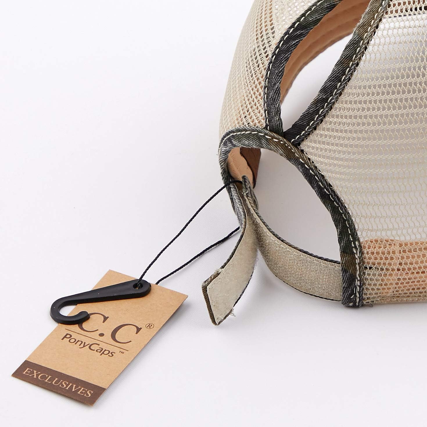 C.C Exclusives Hatsandscarf Washed Distressed Cotton Denim Ponytail Hat Adjustable Baseball Cap (BT-14) - Image 4