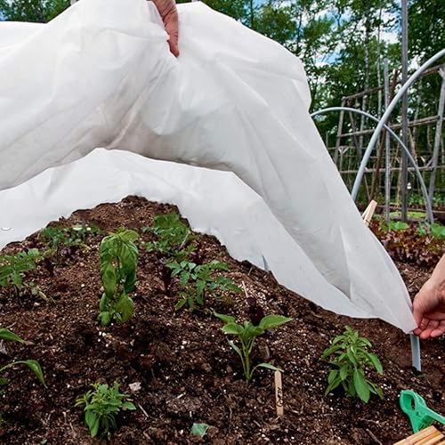 Miniatura 8 de Cubiertas para plantas, protección contra la congelación, 10 x 33 pies, reutilizable, rectangular, protección contra heladas, cubierta flotante para
