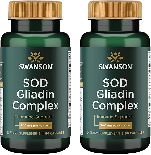 Swanson Sod Gliadin Complex 300 mg 60 Caps (Paquete de 2)