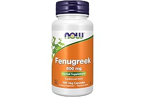 NOW Fenugreek 500 mg, 100 Capsules