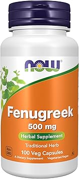 مكملات NOW Foods، الحلبة Trigonella foenum-graecum 500 مجم، مكمل عشبي، 100 كبسولة نباتية