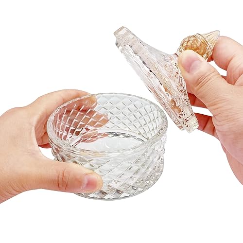 Miniatura 6 de Taza de cristal para uñas con tapa, cuenco de monómero Dappen para polvo líquido acrílico, decoración de uñas, cepillo de manicura para joyas,