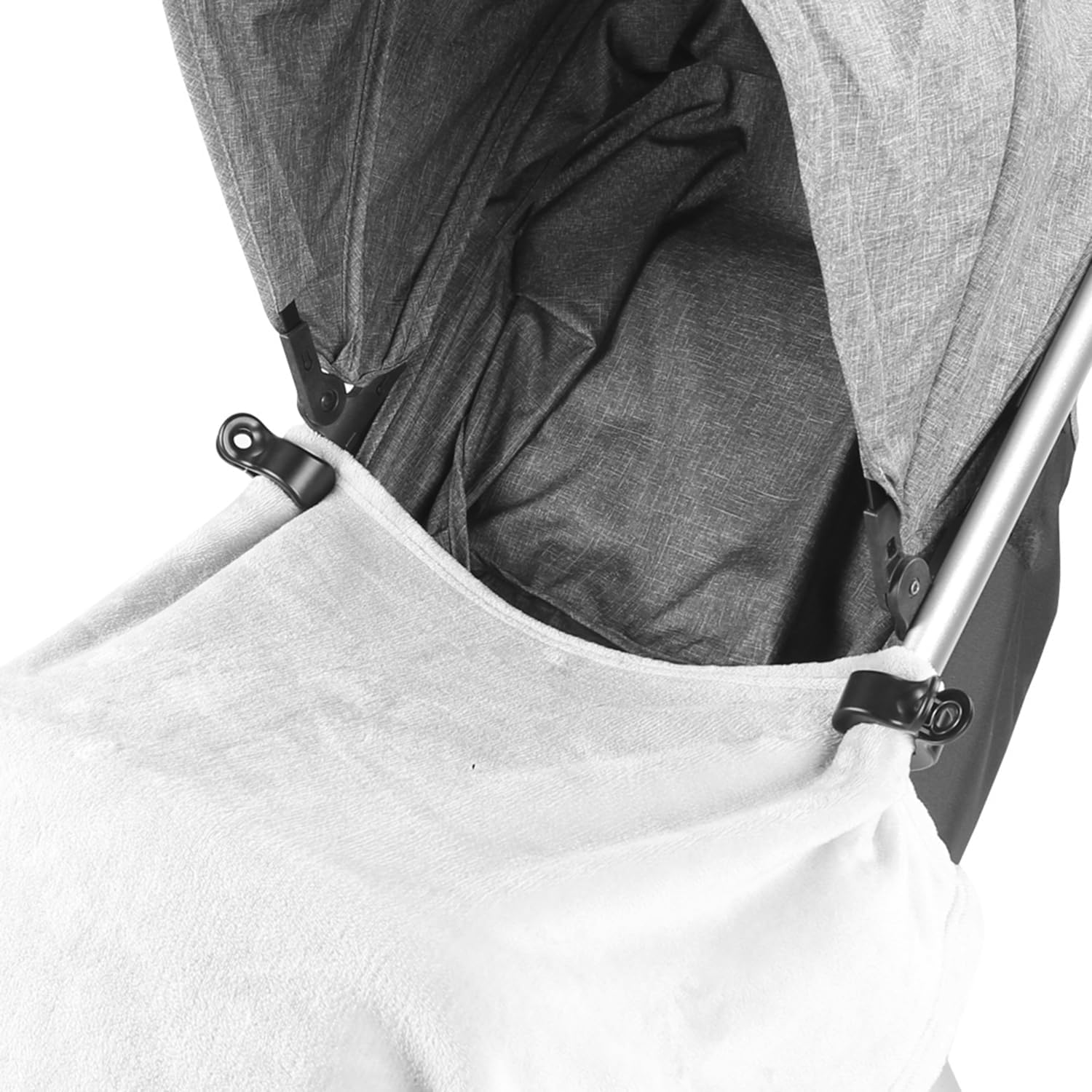 Safe-O-Kid (2 Pcs) Baby Stroller Hooks Multipurpose Pram Toy Holder | Stroller Accessories for Hanging Bags, Toys, Hats & Burp Cloths | Strong Clip Hooks for Stroller, Pram & Pushchair | Black