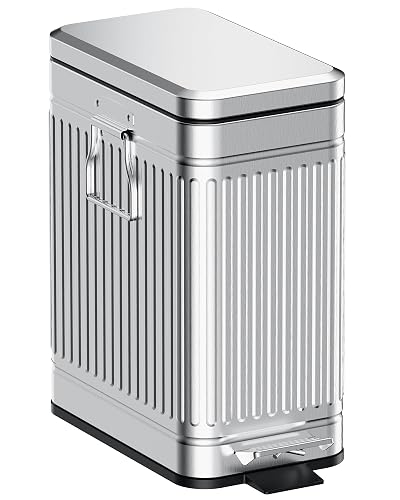 GibHerz 1.6 Gal Dog Poop Trash Can (Sliver)