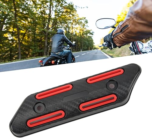 Miniatura 2 de Protector térmico de tubería, protector térmico universal para scooters para motocicletas (rojo)