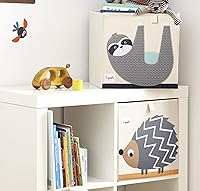 Vista 70 de 3 Sprouts Toy Storage Organizer: Toy Box Cube Organizer for Playroom, Nursery - Foldable Storage Bin - Sheep