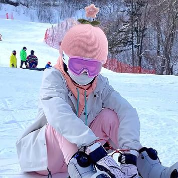 Ski Helmet Cover, Pink Knitted Snowboard Helmet Cover Helmet Accessories for Kids & Adults Winter Snow Sports