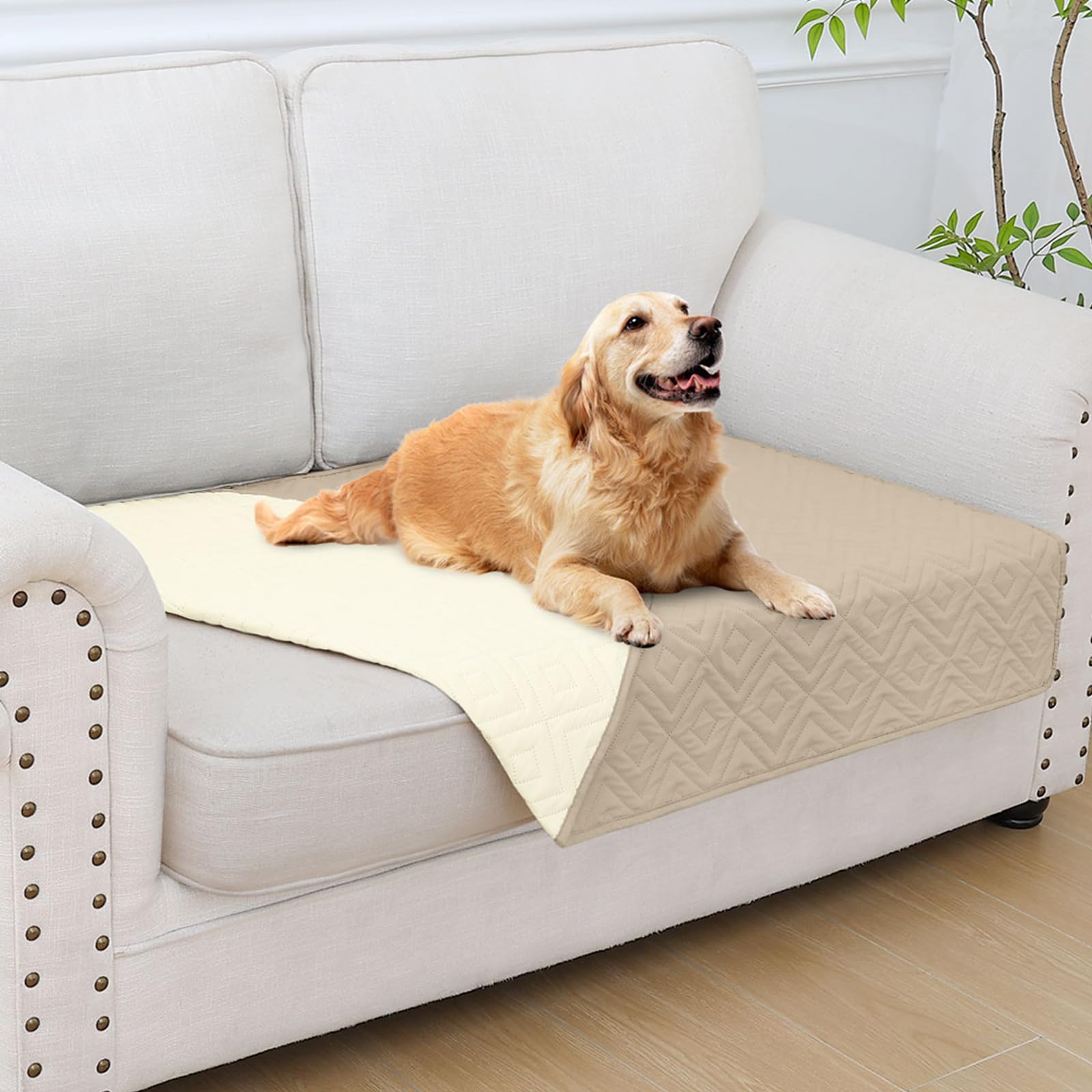 hyha Waterproof Dog Blanket, Soft Pet Bed Blankets, Waterproof Sofa Couch Cover for Dogs Washable, Reversible Pet Couch Covers for Sofa Furniture (