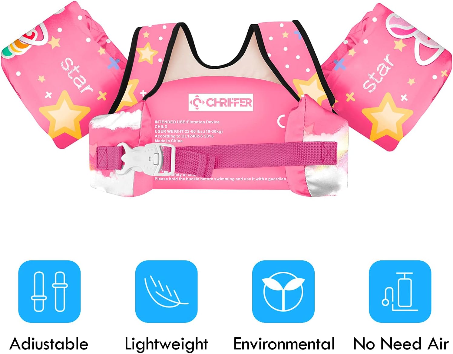 Training Equipment Chriffer Kids Swim Vest for 3050 Pounds Boys and