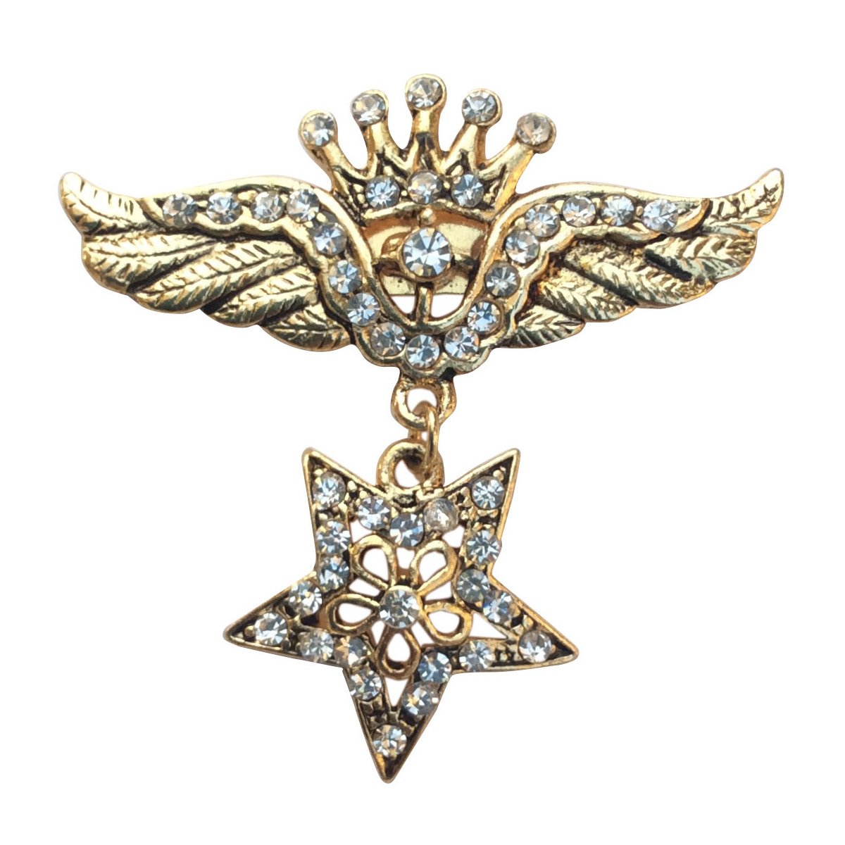 FURE Crowned Star Brooch (B06W54BY5H) Amazon Price History, Amazon Price Tracker