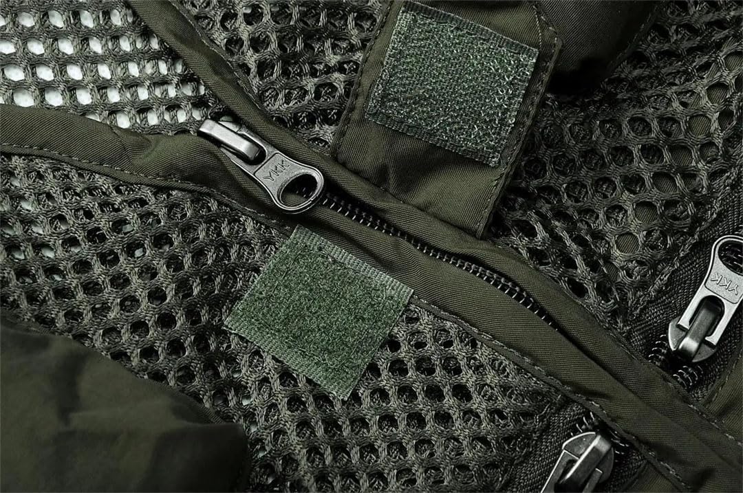 Chaleco de pesca multifuncional unisex con múltiples bolsillos, de secado rápido, ligero, para exteriores, camping, caza, fotografía