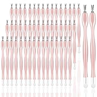 Vista 9 de 50 piezas de cortador de cutículas de uñas, limpiador de uñas de goma, cuchillo de cutícula con mango de plástico, doble extremo, tenedor de piel