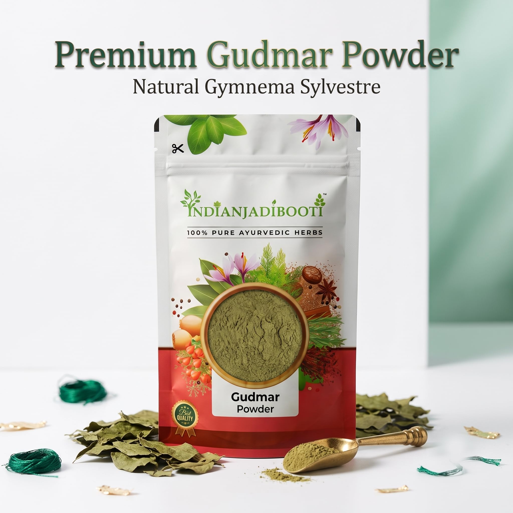 IndianJadiBooti Gudmar Powder 100g - Pure Gymnema Sylvestre | The "Sugar Destroyer" for Healthy Glucose Levels | Natural Madhunashini Leaf Churna | Blocks Sweet Cravings & Supports Weight Loss - IndianJadiBooti — Amazon image 2
