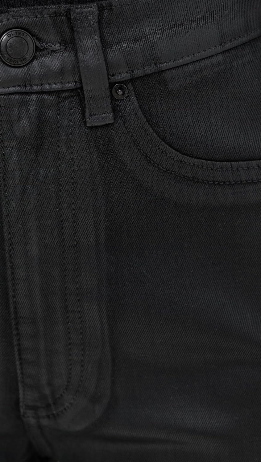 DL1961 Women's Karmine Refined Wide Leg High Rise Coated Jeans - Image 6