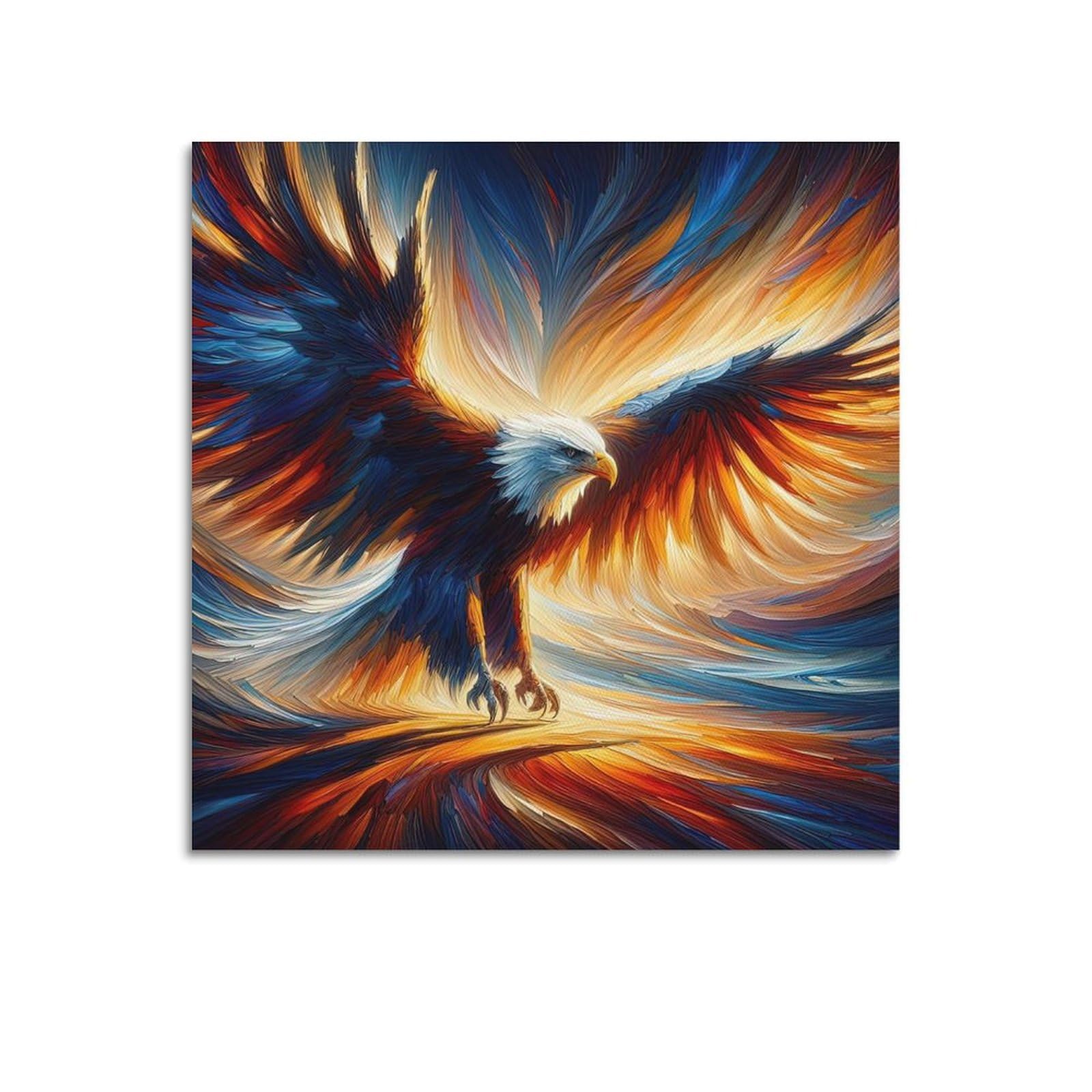 WZKTCL Animal Poster Flying Eagle Poster Decorative Painting Canvas Wall Posters And Art Picture Print Modern Family Bedroom Decor Posters 16x16inch(40x40cm)