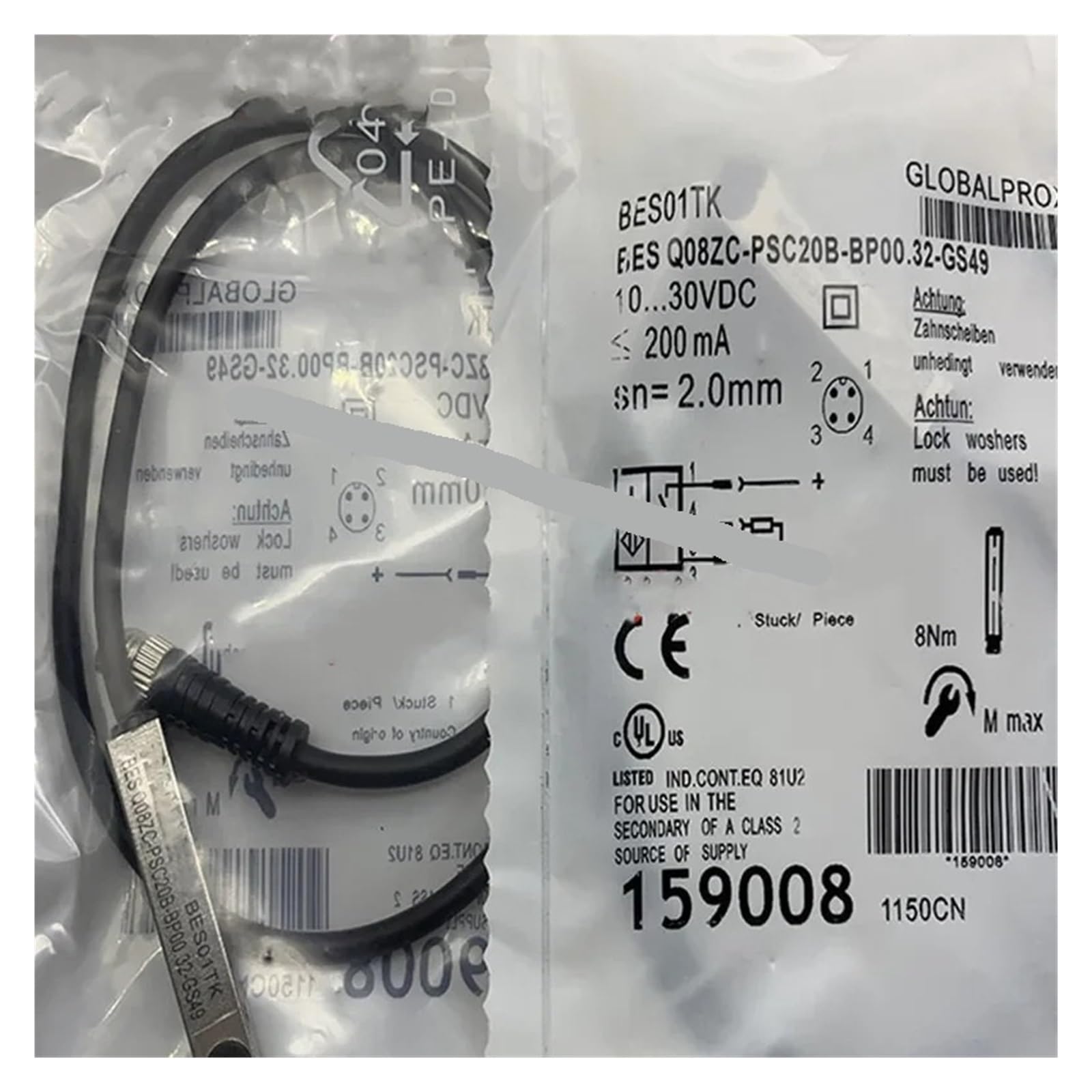 Interrupteur de proximité 516-3040-I02-C-S49-00 capteur inductif BES019U pour automatisme industriel