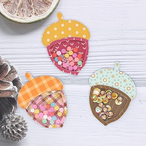 Miniatura 2 de KSCRAFT Plantillas de corte de metal con flores de tulipán de bellota y volantes para álbumes de recortes, decoración en relieve, tarjetas de papel