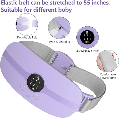 Miniatura 9 de kissleaf Almohadilla térmica, almohadilla térmica portátil inalámbrica de calentamiento rápido, almohadillas térmicas con 3 niveles de calor y 3