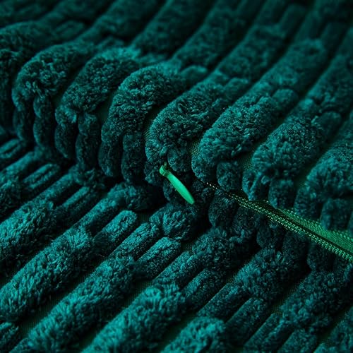 Miniatura 94 de Sunday Praise Paquete de 2 fundas de almohada decorativas de pana de 18 x 18 pulgadas, fundas de almohada cuadradas de rayas bohemias suaves