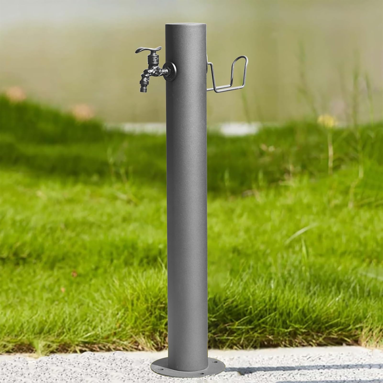 Columna de agua jardín acero inoxidable e hidrante de suelo exterior