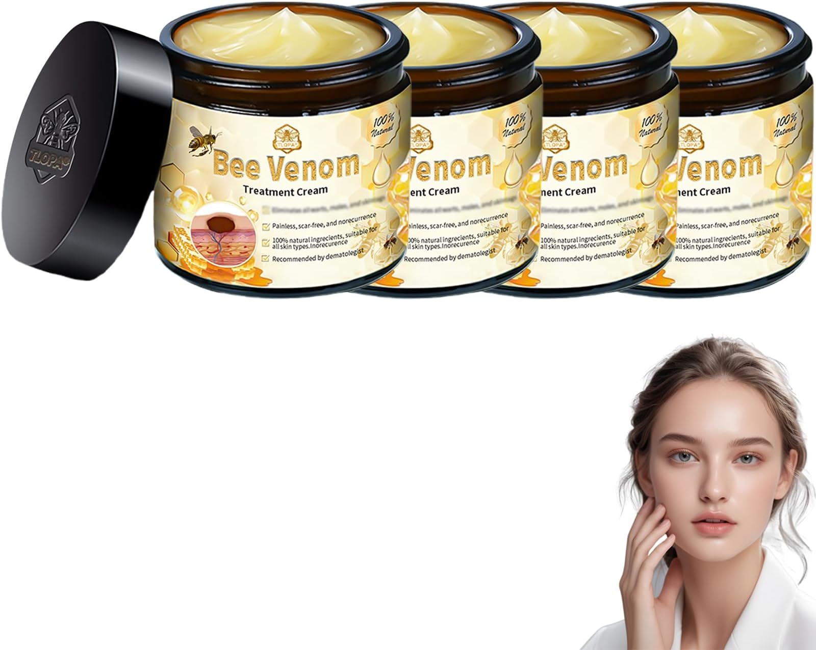 TLOPA Bee Venom Skin Treatment Cream,TLOPA Bee Venom Cream,Effectively reduces all types of skin blemishes (4)