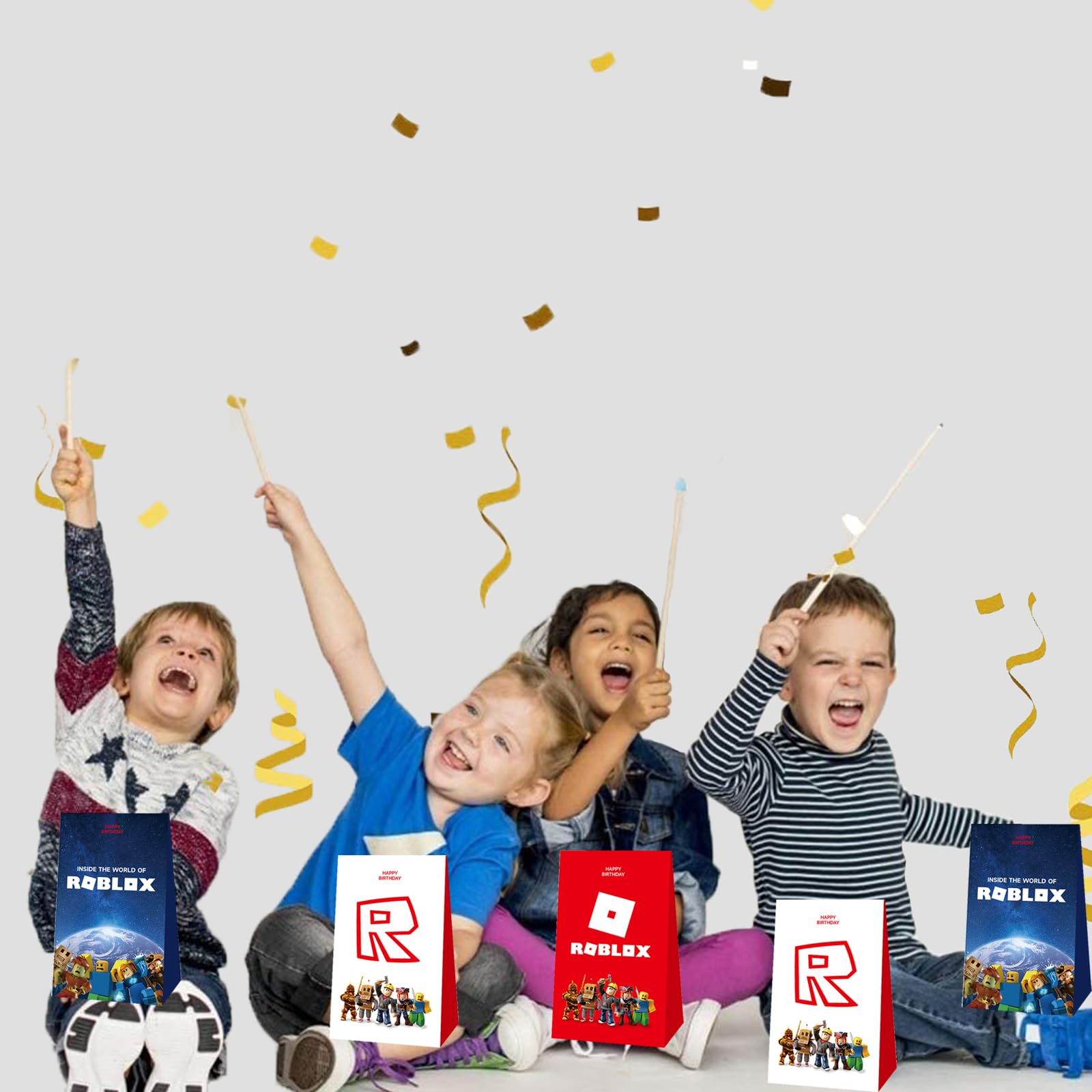 50 Pièces Sachet Bonbons Anniversaire Robllox