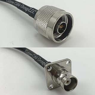 12 inch RG188 N MALE to BNC Flange Female Pigtail Jumper RF coaxial cable 50ohm Quick USA Shipping
