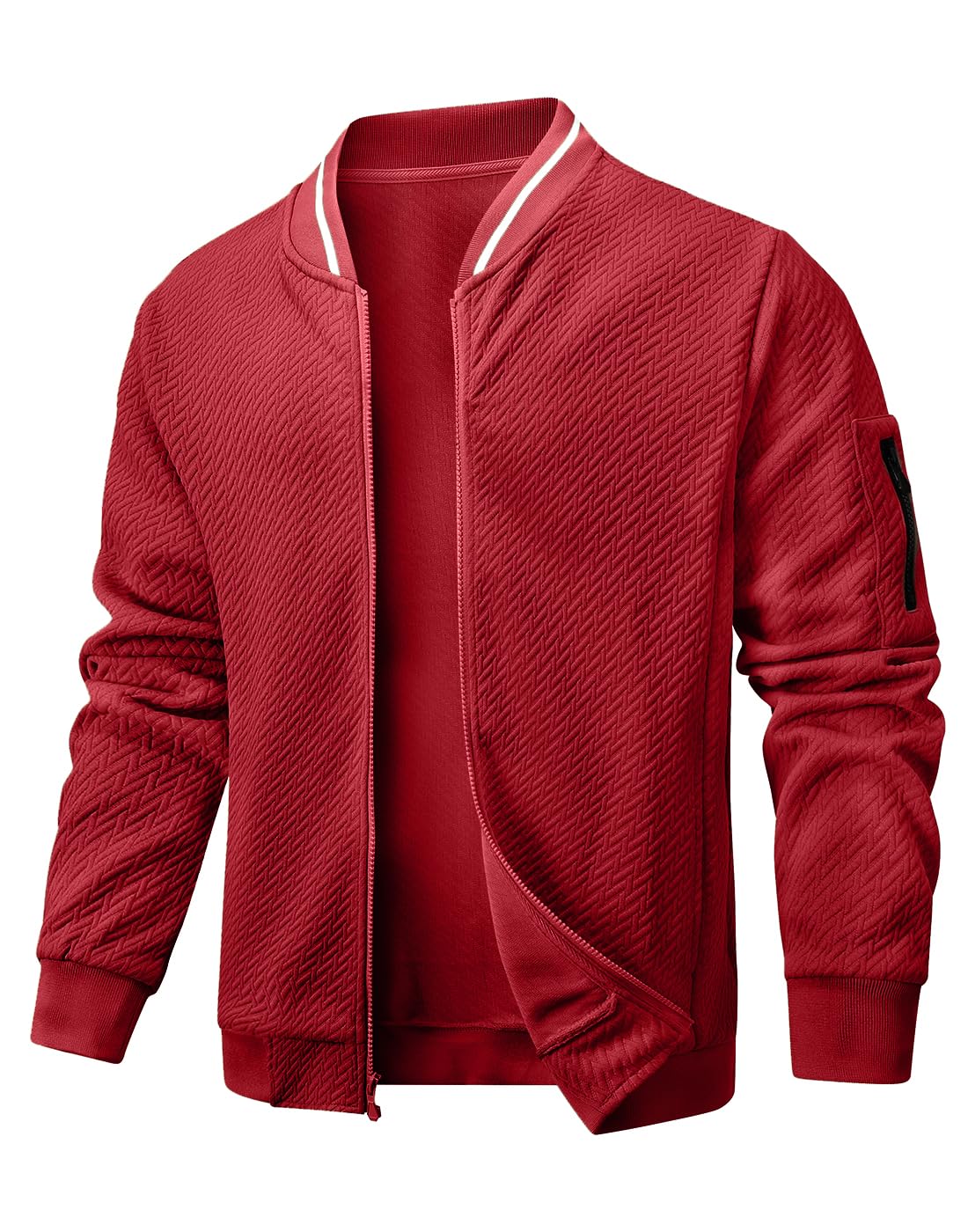 Wizoat Mens Casual Jacket Lightweight Varsity Bomber Jacket With Zipper