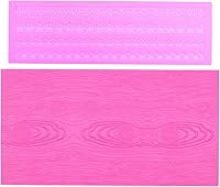 Vista 10 de Moldes de encaje en relieve, juego de 2 moldes de silicona con diseño de flores de varios círculos, decoración de pasteles de boda, molde