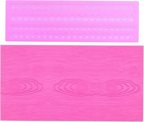 Miniatura 10 de Moldes de encaje en relieve, juego de 2 moldes de silicona con diseño de flores de varios círculos, decoración de pasteles de boda, molde