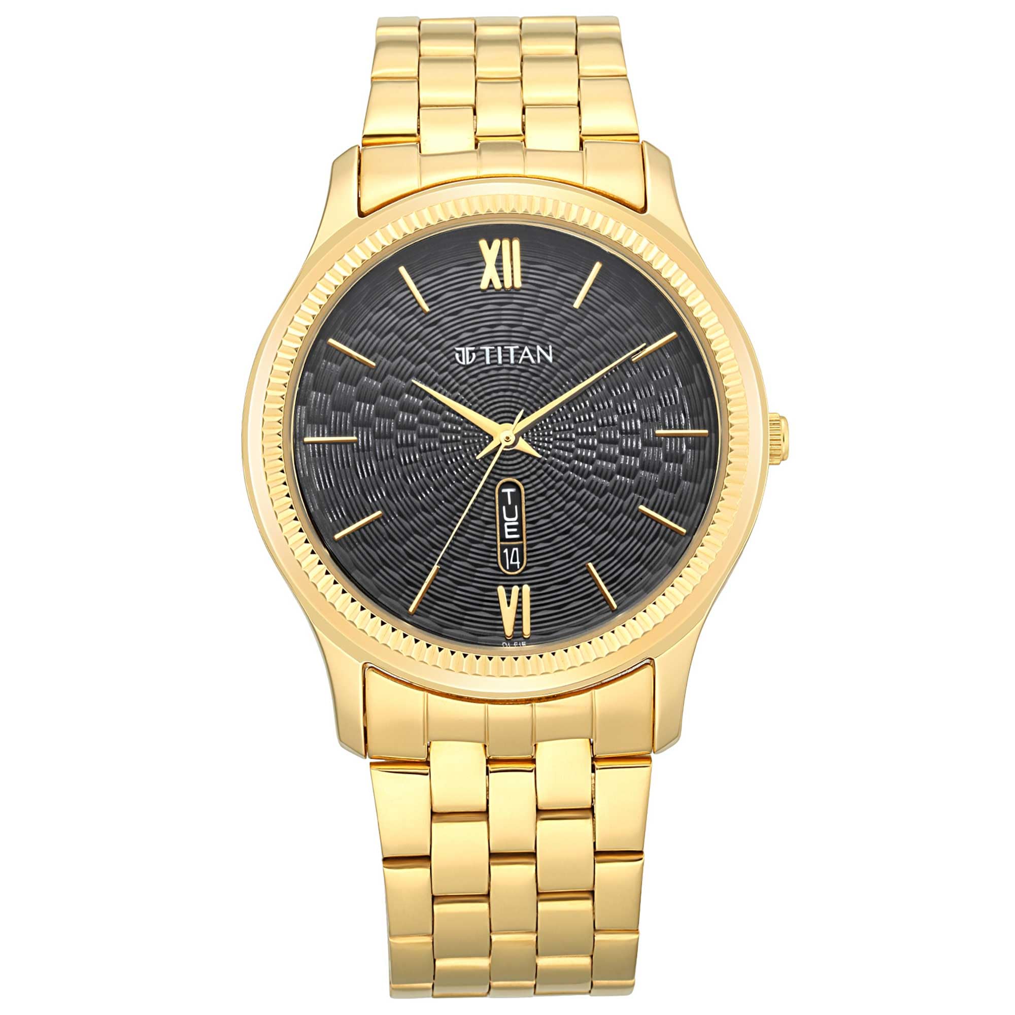 Titan Quartz Analog with Day and Date Black Dial Metal Strap Watch for Men-NS1824YM01 (B091Q5YG1P) Amazon Price History, Amazon Price Tracker