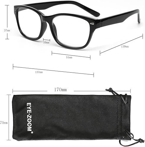 Miniatura 4 de EYE ZOOM Paquete de 3 lentes de lectura retro de plástico estilo vintage para hombres y mujeres