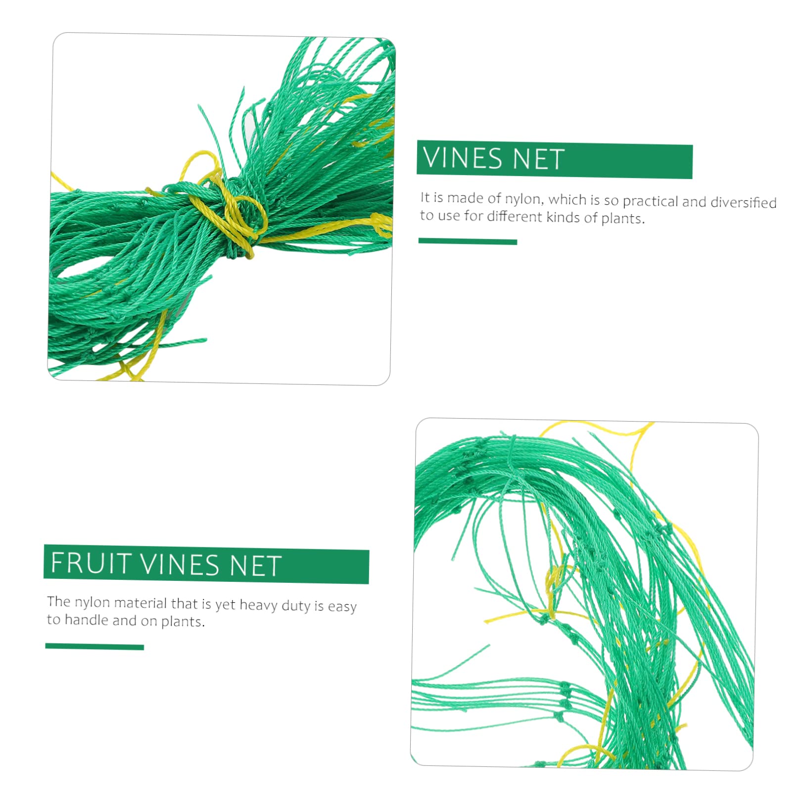 3 Stück Gartennetz aus Nylon für Obstpflanzen und Kletterpflanzen