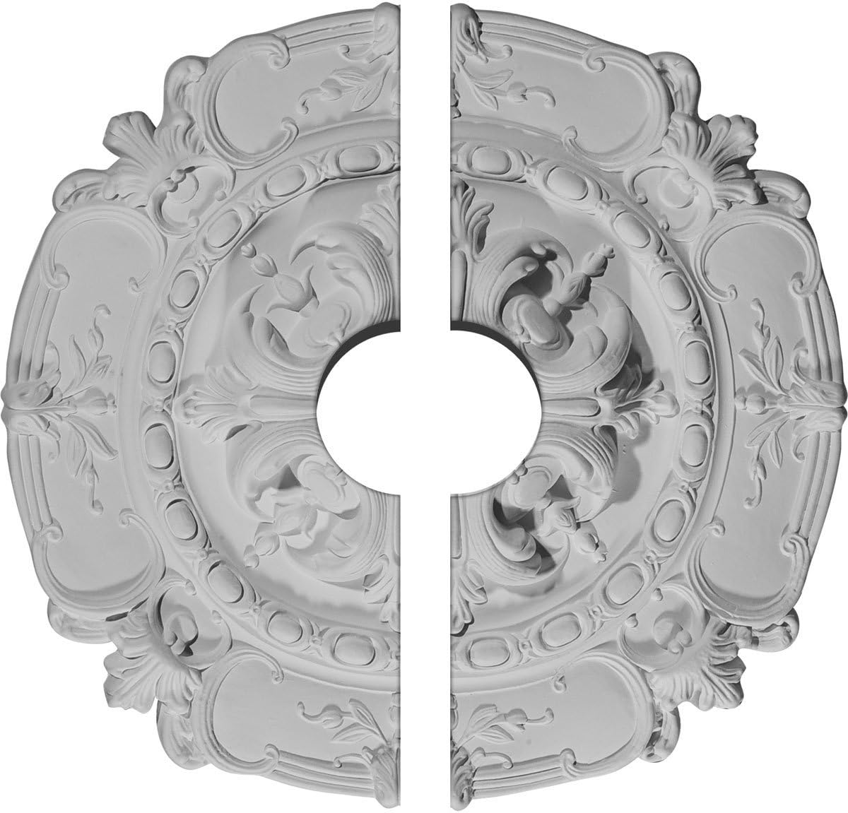 Ekena Millwork CM16SO2-03500 Southampton Ceiling Medallion, 16 1/2"OD x 3 1/2"ID x 2 3/8"P, Factory Primed