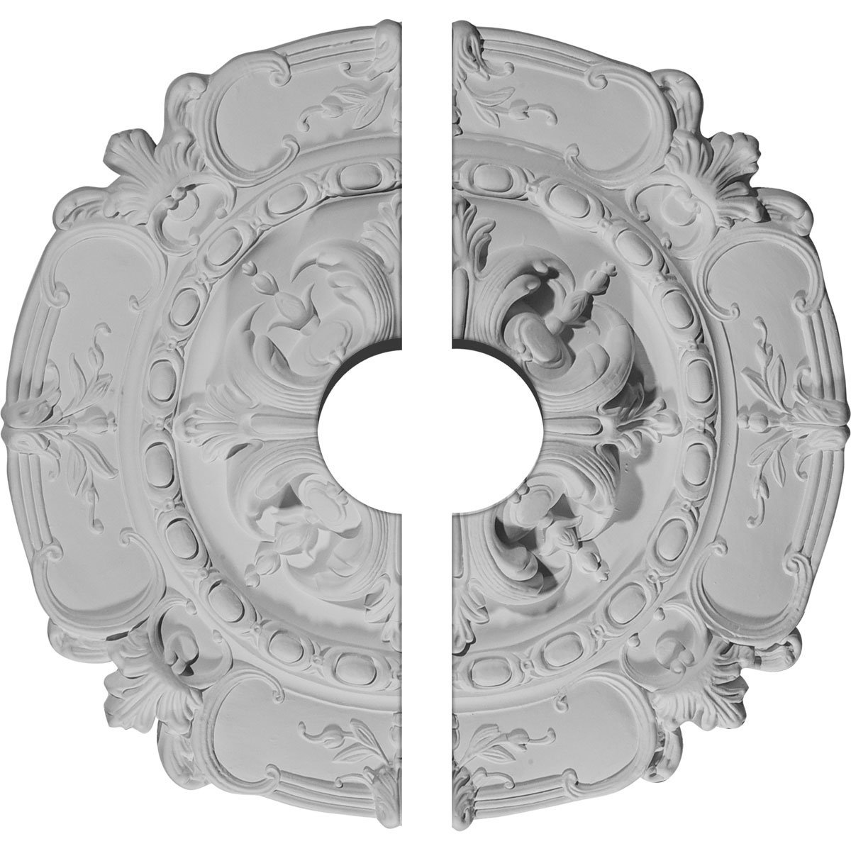 Ekena Millwork CM16SO2-03500 Southampton Ceiling Medallion, 16 1/2"OD x 3 1/2"ID x 2 3/8"P, Factory Primed