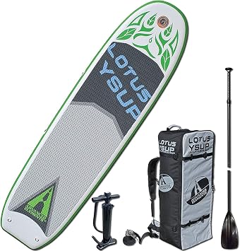 ADVANCED ELEMENTS Lotus Yoga Inflatable Stand Up Paddle Board & Pump, White, 10ft AE1062-G