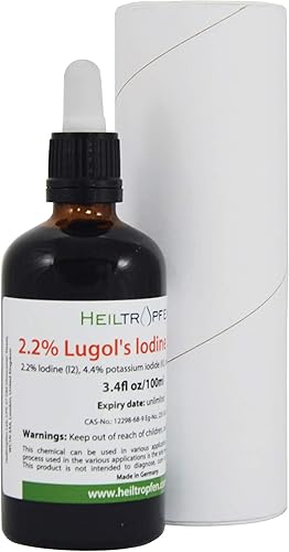 Miniatura 10 de Solución de yodo Lugol 22 1 fl oz - 10fl oz grado farmacéutico solución de Lugols hecha con yodo y yoduro de potasio Heiltropfen