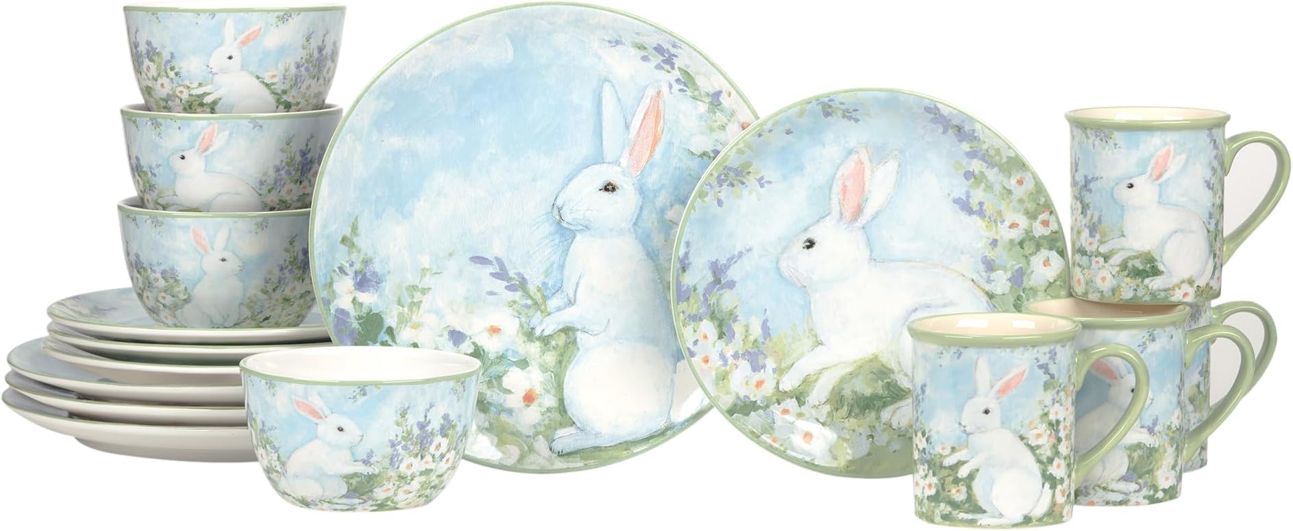 Certified International Easter Morning 16 piece Dinnerware Set, Service for 4