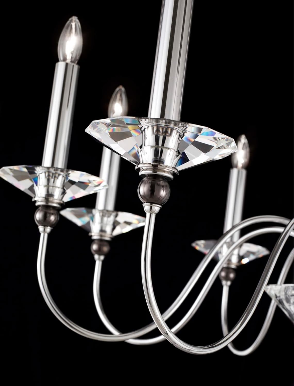 Schonbek Signature 9672-40CL, Jasmine 2 Light Wall Sconce in Silver with Clear Optic Crystals