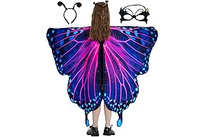Butterfly Costume Halloween Costumes for Girls Kids, Butterfly Wings Costume Cape Shawl...