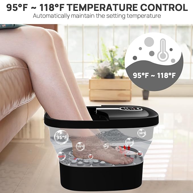 Spa de Pies Eléctrico Plegable HOSPAN con Masaje Rotatorio y Calor miniatura 4