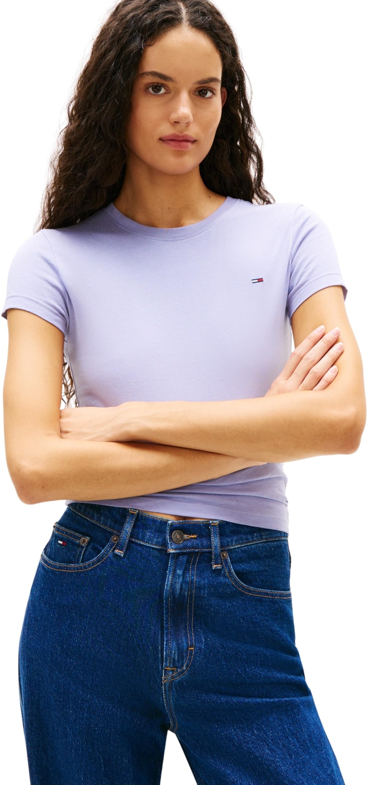Tommy Jeans Tjw 2pack C-Neck tee Dw0dw21366 Camiseta S/S Mujer (Pack de 2)