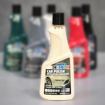 ABRO Beige Car Polish 16 oz, Paint Restorer, Gloss & Shine Wax