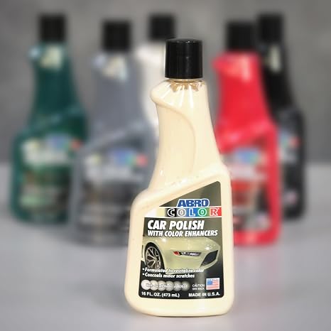 ABRO Beige Car Polish 16 oz, Paint Restorer, Gloss & Shine Wax