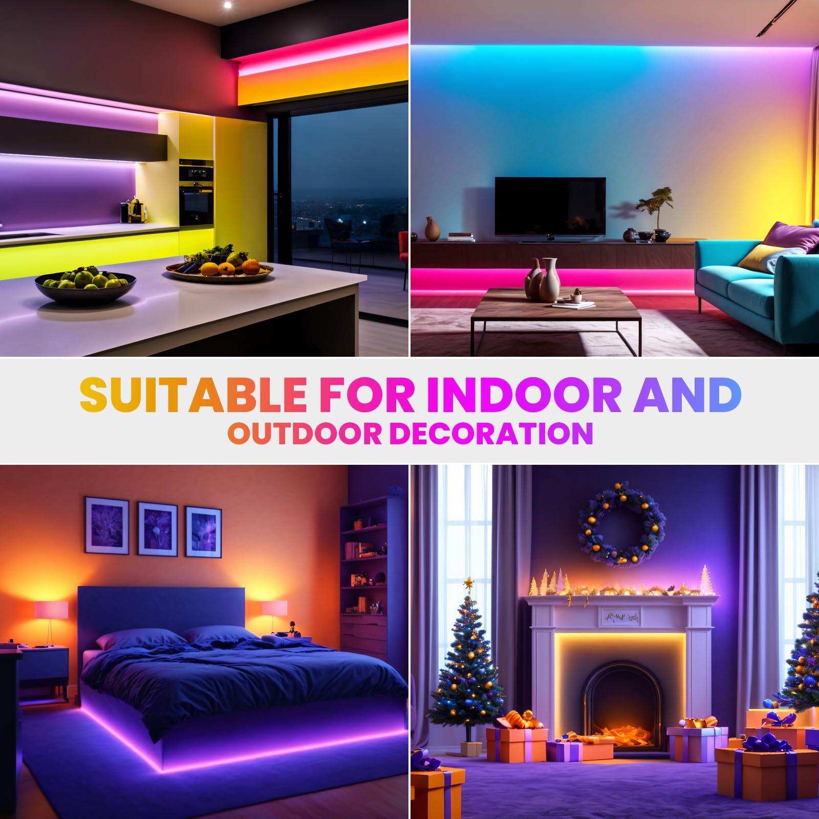 Dimmbar RGB Neon Stripe，24V 30M 1800LEDs Silikon Flexibler LED Streifen,Bluetooth Musik Sync Timer-Einstellung Neon LED Lichtband mit 44 Tasten Fernbedienung für Allerheiligen,Weihnachtsfeier