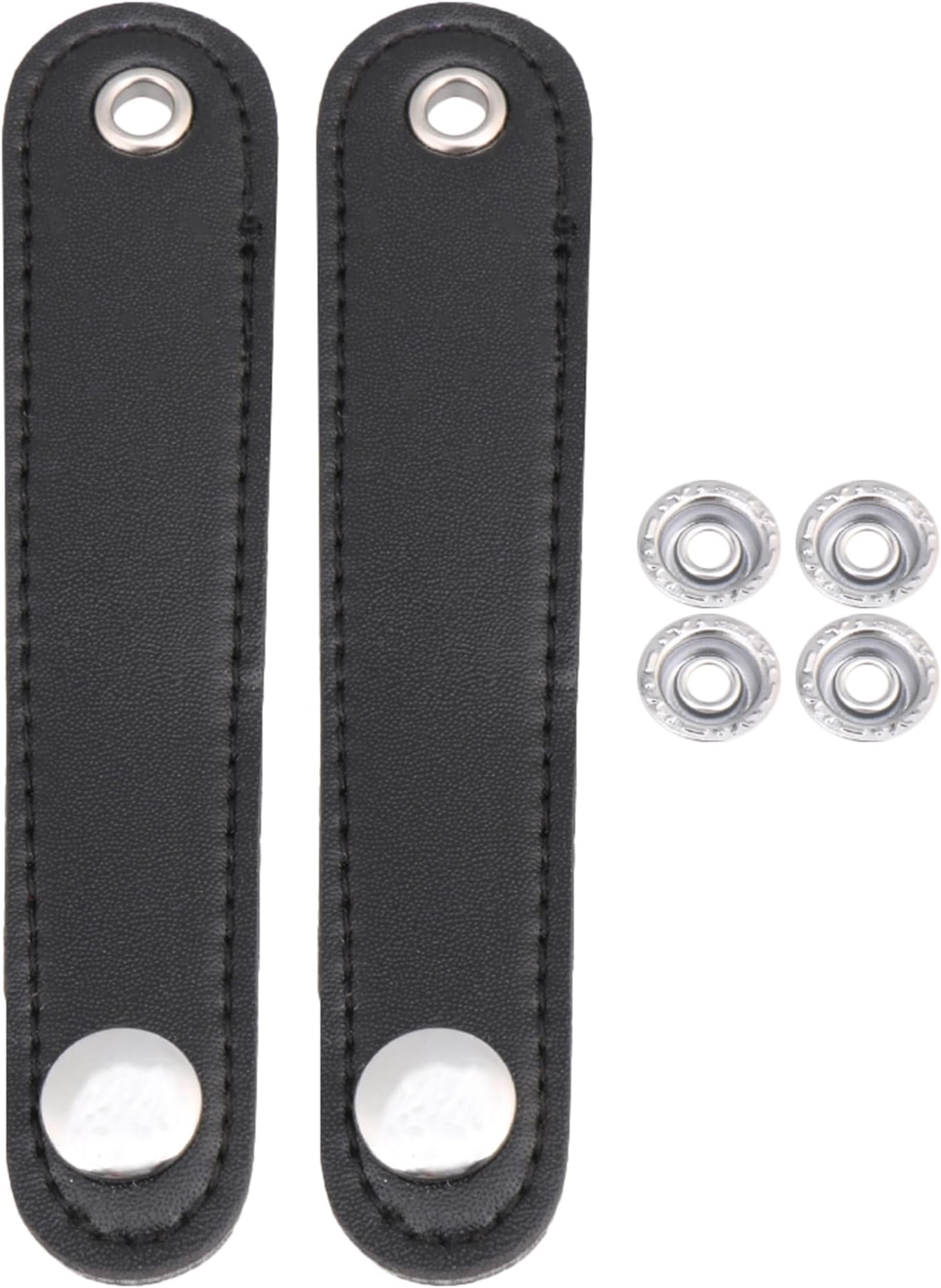 Lovermusic Length 5.51 Inch Black PU Leather Accordian Straps Shoulder Replacement for Bass Accordion Pack of 2