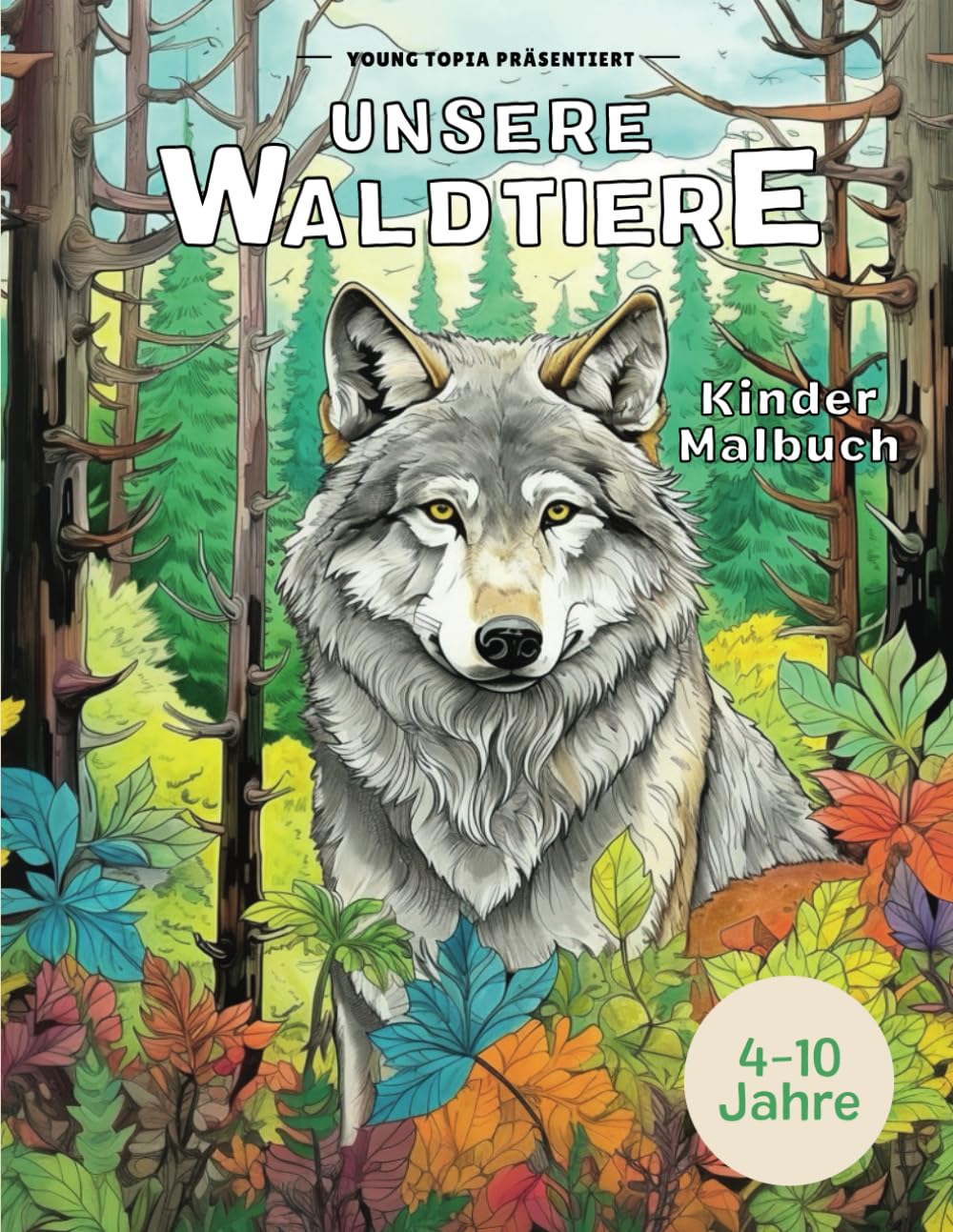 Malbuch Waldtiere – 100 Detailreiche Motive Zum Ausmalen Für Kinder & Erwachsene, Mit Tierinfos, XXL-Format