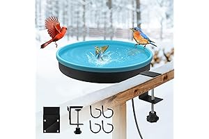Heated Bird Bath for Winter - Outdoor 3 Mounting Options, 75W Thermostatically...