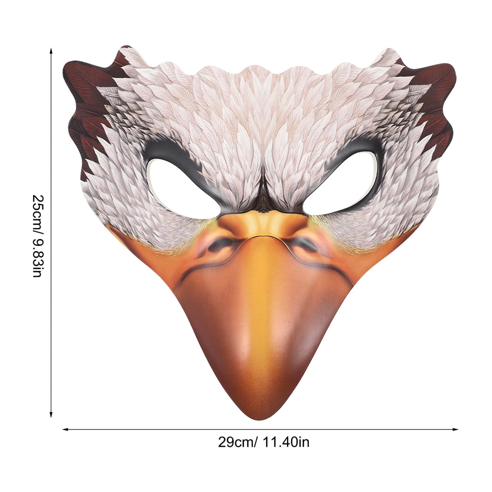 VICASKY Eagle Mask Masks For Adults Bald Eagles Cosplay White Head 3d Animal Half Face Masquerade Party Costume for Women And Men Creative Halloween Lifelike Simulation Prop Supply - Image 4