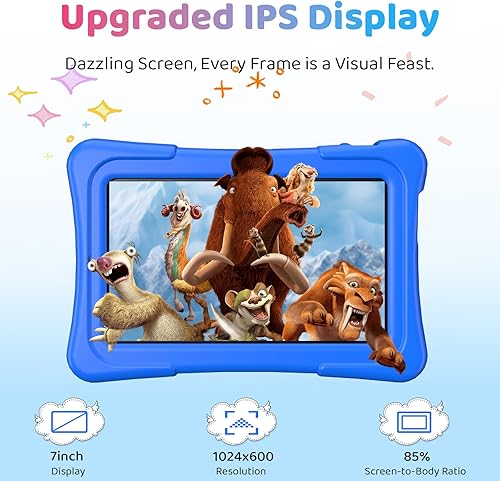 Miniatura 2 de Tableta para niños, tableta Android de 7 pulgadas para niños, 6 GB de RAM 32 GB ROM Quad-Core Tablet para niños pequeños con funda a prueba de
